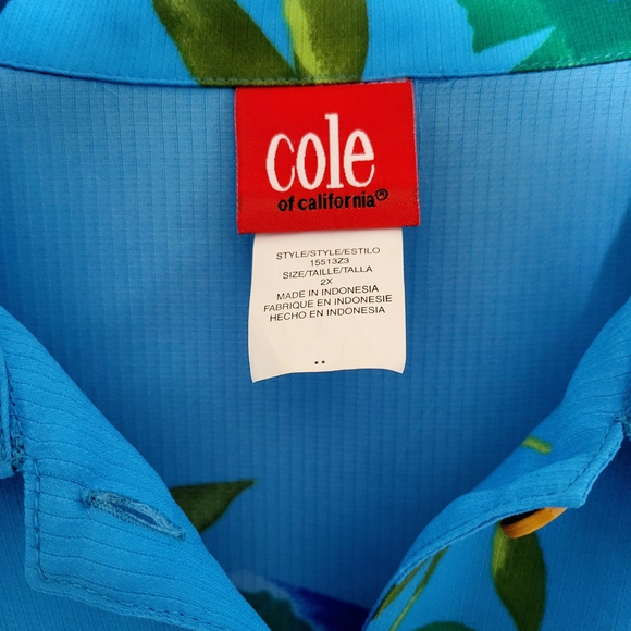 *Vintage* Floral summer blouse swim cover up Women's size 2X - Picture 4 of 4